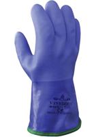 Showa handschoenen - 495 - maat XL - blauw - katoen - ruw PVC-coat - thumbnail