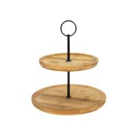Svenska Living Etagere 2-laags - bamboe hout - 16 x 22 cm - thumbnail