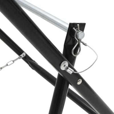 VidaXL Slanghaspelwagen 48 cm 45 kg gepoedercoat staal zwart