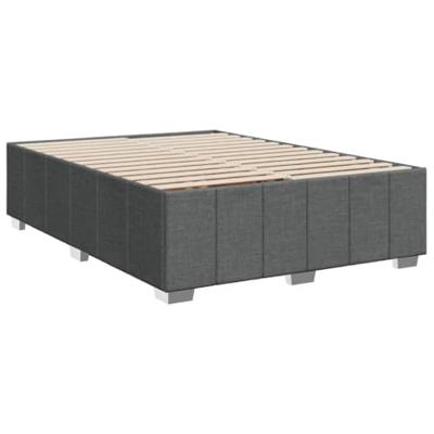 Bedframe zonder matras stof donkergrijs 140x200 cm
