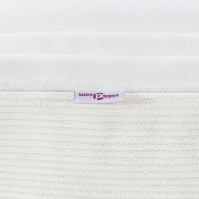 Bedmatras met matras Crme 140 x 190 cm Stof