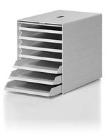 Durable Ladenbox | 7 laden m. intrekbare voorklep | grijs H322xB250xD365 mm | 1 stuk - 1712001050 1712001050 - thumbnail