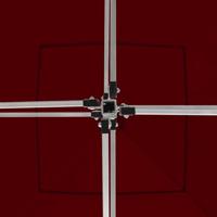 VidaXL Partytent professioneel inklapbaar 3x3 m aluminium wijnrood - thumbnail