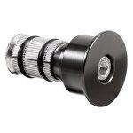 Ergotec Spiegel adapter stuur zijkant M-88/M-99 Alu zwart - thumbnail