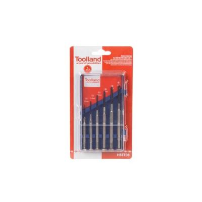 Toolland precisieschroevendraaierset 6-delig Toolland precisieschroevendraaierset 6-delig