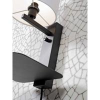 its about RoMi Wandlamp 'Florence' Met plank en USB, kleur Zwart - thumbnail