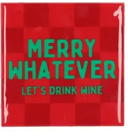 Daan Kromhout Design tegeltje keramiek merry whatever 10x10cm rood - thumbnail