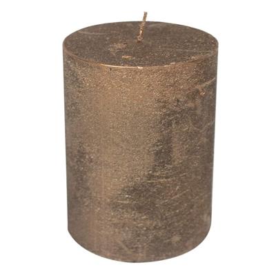Koperkleurige Stompkaars (20 x 10 cm)