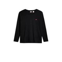 Levi's Plus Baby Tee longsleeve zwart/rood met logo - thumbnail