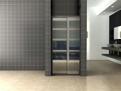 Wiesbaden Skyline nis schuifdeur 1000 x 2000 x 8 mm nano helder glas/mat zwart 20.3730