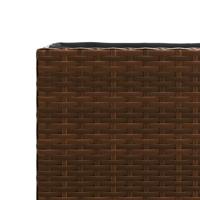 VidaXL Plantenbakken 2 st 36x30x32 cm poly rattan bruin - thumbnail