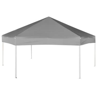 Partytent pop-up zeshoekig met 6 zijwanden 3,6x3,1 m grijs - thumbnail