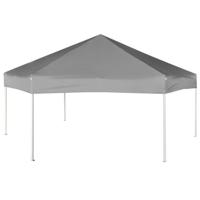 VidaXL Partytent pop-up zeshoekig met 6 zijwanden 3,6x3,1 m grijs - thumbnail