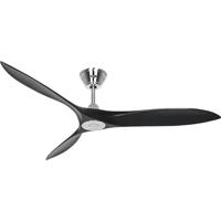 CasaFan ECO AIRSCREW 152 BN-MS Plafondventilator 28 W (Ø x h) 1520 mm x 275 mm Chroom Met afstandsbediening, Met wintermodus - thumbnail
