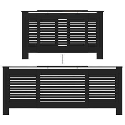 VidaXL Radiatorombouw 205 cm mdf zwart - thumbnail