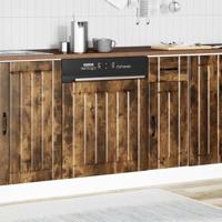 Vaatwaspaneel Lucca bewerkt hout gerookt eikenkleurig - thumbnail