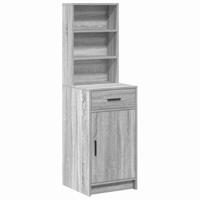 Highboard met lade Grijs sonoma 40 x 40,5 x 135 cm Bewerkt hout - thumbnail
