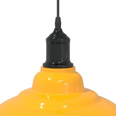 Hanglamp in hoogte verstelbaar E27 31 cm metaal glanzend geel Hanglamp in hoogte verstelbaar E27 31 cm metaal glanzend geel