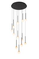Lucide CALINA - Hanglamp - Ø 69,9 cm - LED Dimb. - CCT - 12x7W 2200K/3300K - Zwart | Premium - thumbnail