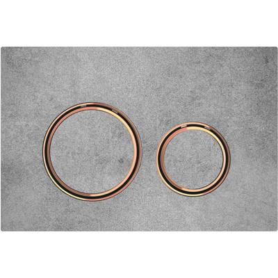Bedieningsplaat Geberit Sigma 50 Round voor 2-toets Spoeling Rosé Goud / Betonlook Bedieningsplaat Geberit Sigma 50 Round voor 2-toets Spoeling Rosé Goud / Betonlook
