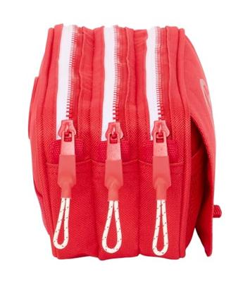 Pennenetui met 3 vakken Sevilla Fútbol Club Rood 21,5 x 10 x 8 cm