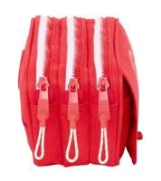 Pennenetui met 3 vakken Sevilla Fútbol Club Rood 21,5 x 10 x 8 cm - thumbnail