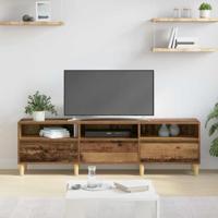 TV-kast met lade Oud Hout 150 x 30 x 45 cm Bewerkt hout - thumbnail