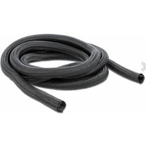 Delock 18856 Gevlochten hoes zelfsluitend 2 m x 25 mm zwart