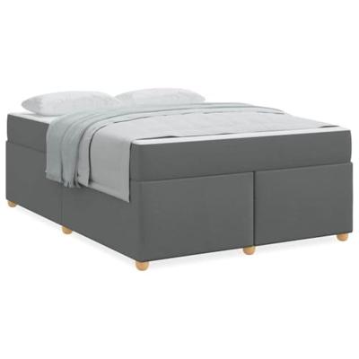 Bedframe met matras Anders Donkergrijs 140 x 200 cm Stof