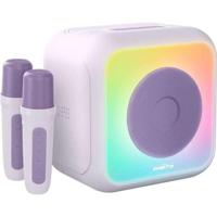 Verlichte karaoke-luidspreker - BIGBEN - Lavendel - Bluetooth, 30W, 2 USB-C draadloze microfoons, Equalizer, Li-on batterij - thumbnail
