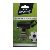 SportX scheidsrechterfluitje metaal - thumbnail