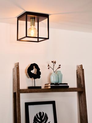 Lucide RUBEN - Plafonnière - 1xE27 - Zwart