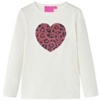 VidaXL Kindershirt met lange mouwen 116 ecru - thumbnail