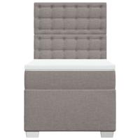Boxspring met matras stof taupe 120x200 cm - thumbnail