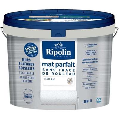 Perfecte muur- en plafondverf - RIPOLIN - 441725 - Wit - Mat - 5 L