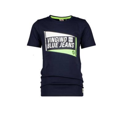 Vingino T-shirt Hestillo met logo donkerblauw Vingino T-shirt Hestillo met logo donkerblauw
