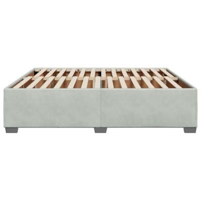 Bedframe zonder matras 200x200 cm fluweel lichtgrijs