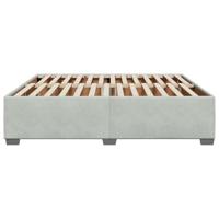 Bedframe zonder matras 200x200 cm fluweel lichtgrijs - thumbnail