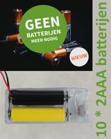 2AAA-batterijvervanger 10 aansluitingen, geen 2AAA batterijen meer nodig! Transformator Adapter Indoor CoenBakker - Coenbakker - thumbnail