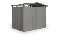 Biohort Panorama Gr. P3 metalen tuinhuis met standaard deur 237x238 cm donkergrijs metallic - thumbnail