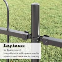 Tuinhek Grijs 1,7 x 1,5 m Poedercoating staal - thumbnail