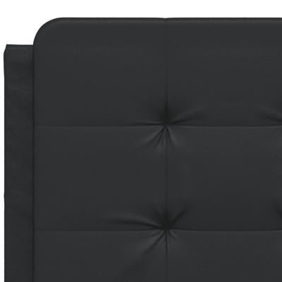 Bed met matras kunstleer zwart 140x200 cm - thumbnail