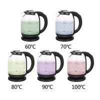 EMERIO WK-119255.5 Waterkoker Snoerloos Aantal/Volume: 1.7 l Glas, Zwart - thumbnail