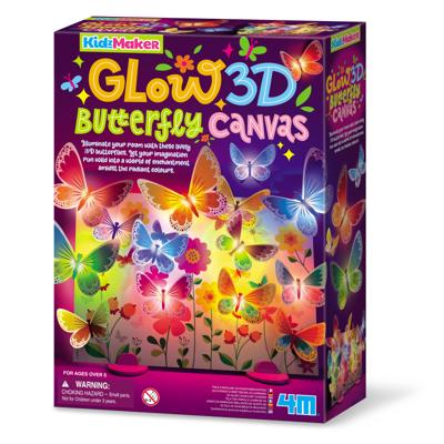 Dam 4m 3d canvas vlinders schilderen glow in the dark