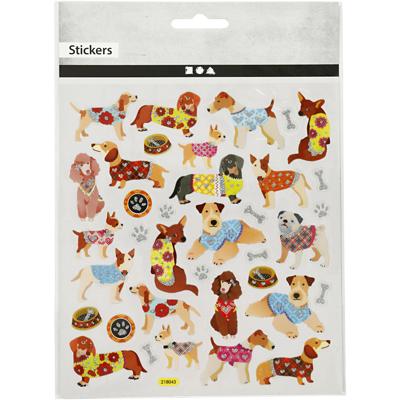 Creativ Company Stickers, honden, vel 15x16,5 cm, 1 vel