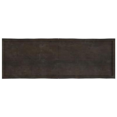Tafelblad natuurlijke rand 180x60x6 cm eikenhout donkergrijs Tafelblad natuurlijke rand 180x60x6 cm eikenhout donkergrijs