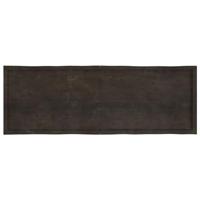 Tafelblad natuurlijke rand 180x60x6 cm eikenhout donkergrijs - thumbnail
