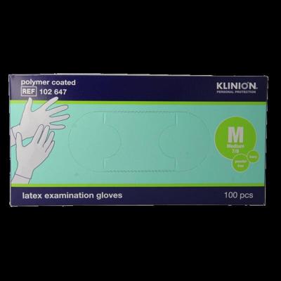 Onderzoekshandschoen prot latex maat M poedervrij 100 Stuks Onderzoekshandschoen prot latex maat M poedervrij 100 Stuks