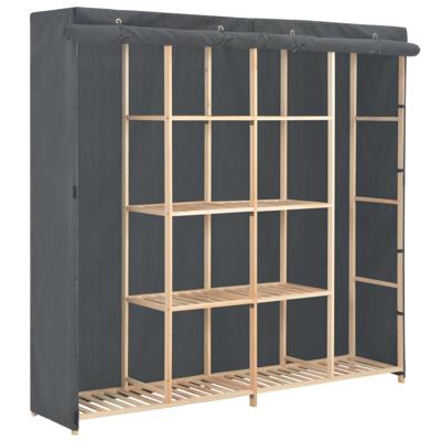VidaXL Kledingkast 173x40x170 cm stof grijs VidaXL Kledingkast 173x40x170 cm stof grijs