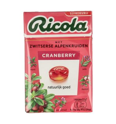 Ricola Kruidenpastilles Cranberry Suikervrij Ricola Kruidenpastilles Cranberry Suikervrij
